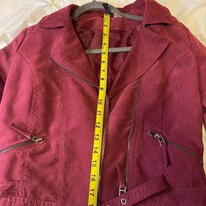 H&M Berry Maroon Moto Jacket in 8